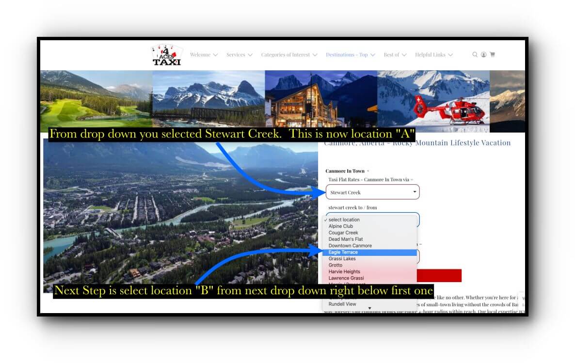 welcome pricing canmore n town step 3 2nd drop down