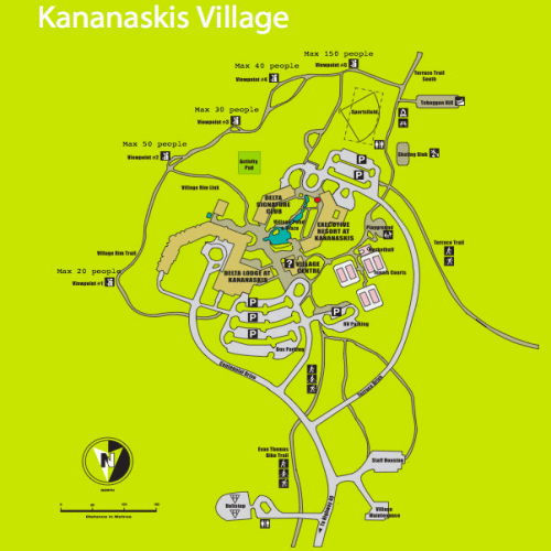 map of kananaskis village area