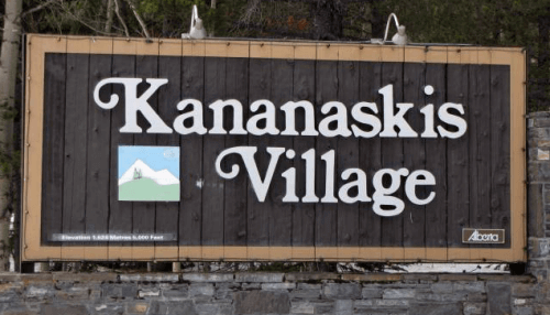 kananaskis village welcome sign