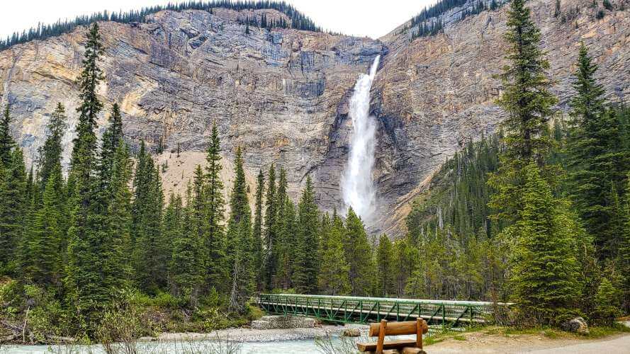 Takakkaw Falls in Field, BC is a great hiking trail for all ages.  The pave path unto the falls makes it easy for everyone to enjoy this true escape. 