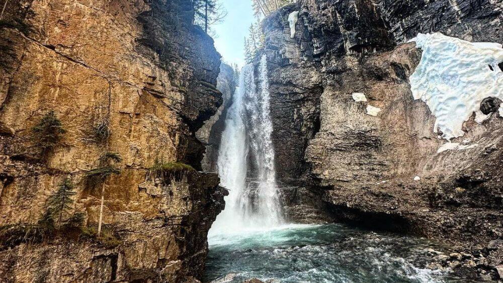johnstons canyon upper falls of waterfalls for fairmont banff springs product page