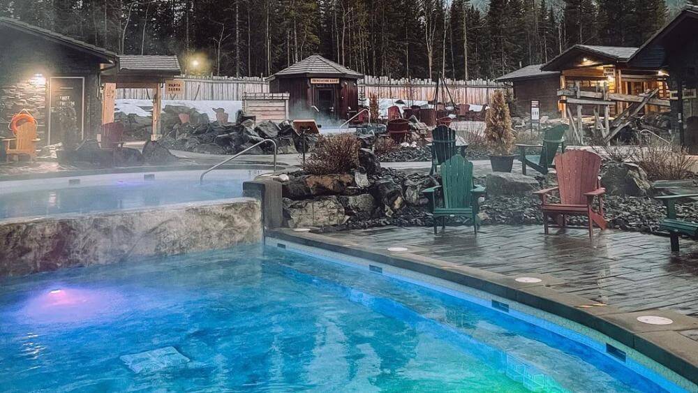 pomeroy kananaskis mountain resort nordic spa pools area