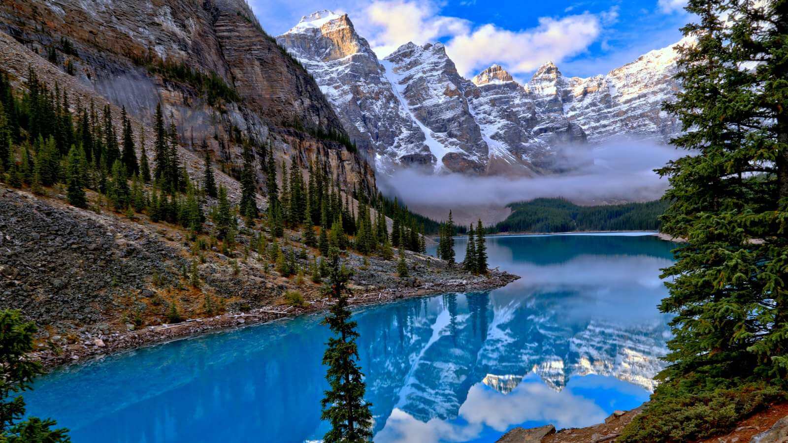 Moraine Lake, your true escape into the clouds and put yourself into the picture and fly away. 