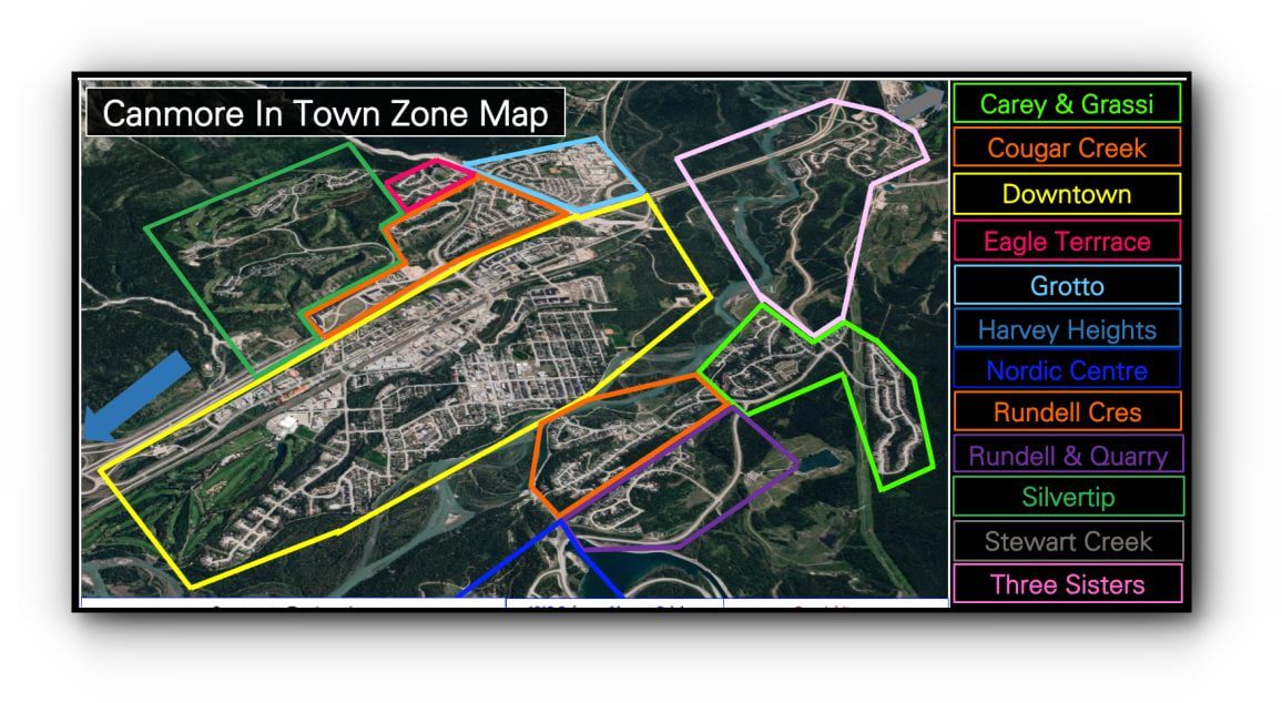 welcome - pricing - canmore in town zone map project page