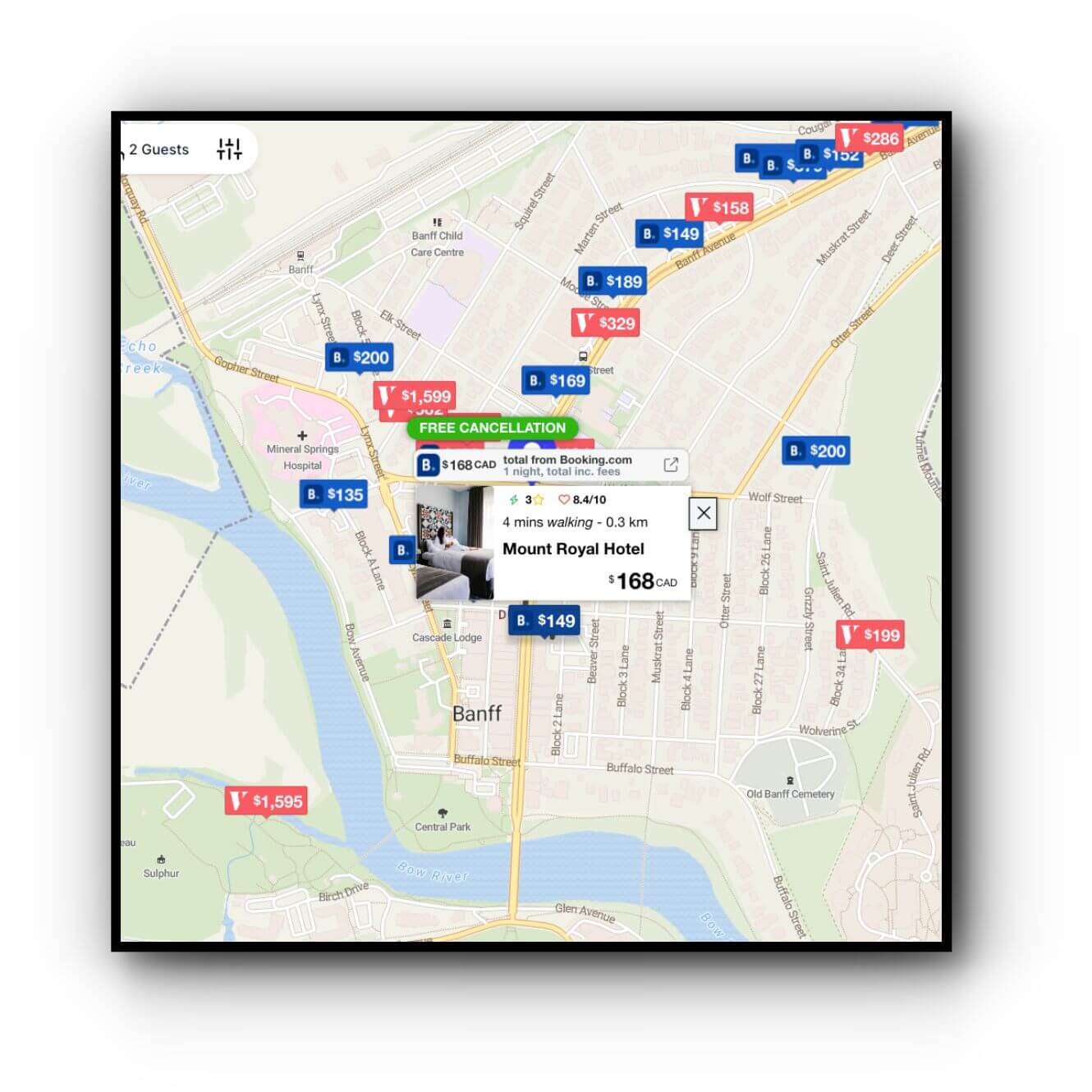 banff hotel deals map on about us what we provide the traveller 1x1 mobile image 1000