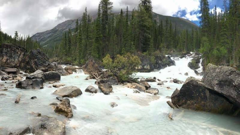 Yoho River & Kicking Horse River Meeting of The Confluence