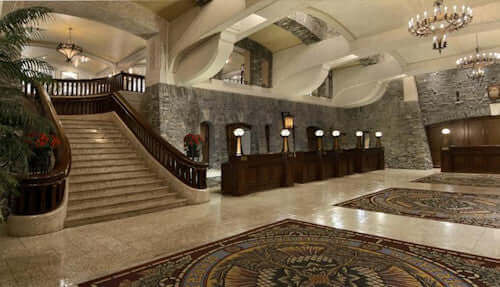 Another lobby picture with the Heritage Museum Right Above the Check in Desk 